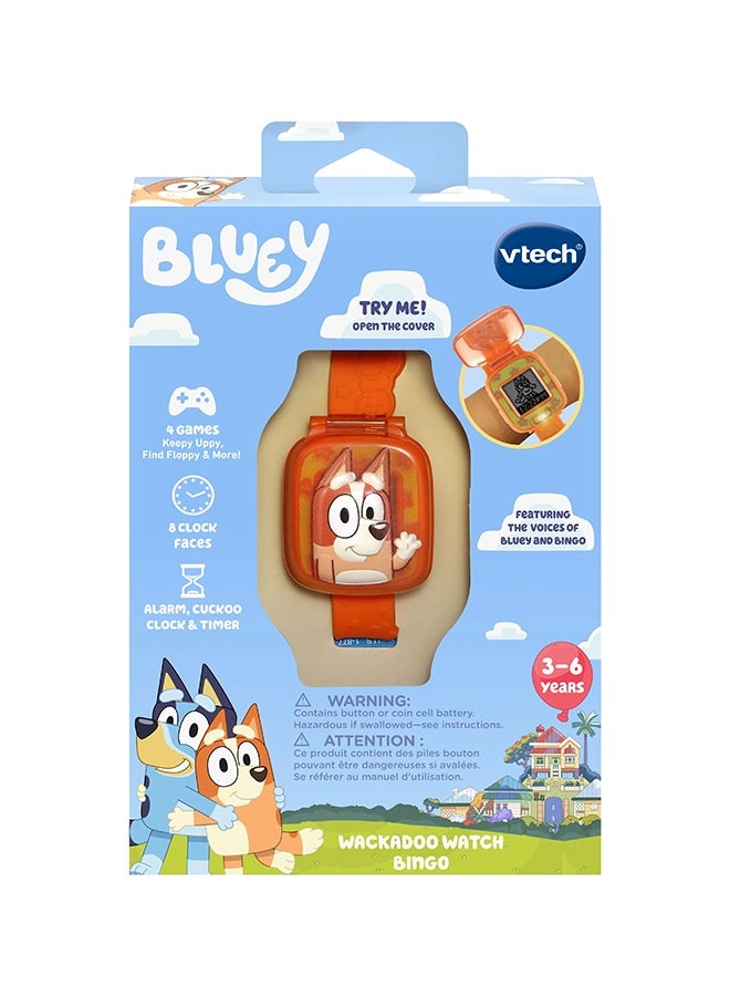 vtech ساعة بلووي واكادو - ساعة تعليمية بينغو (برتقالي) | ساعة للأطفال مع ساعة توقيت، مؤقت، منبه وألعاب، تعليمية | هدية مثالية للأطفال أعمار 3، 4، 5، 6+ سنوات - Image 1