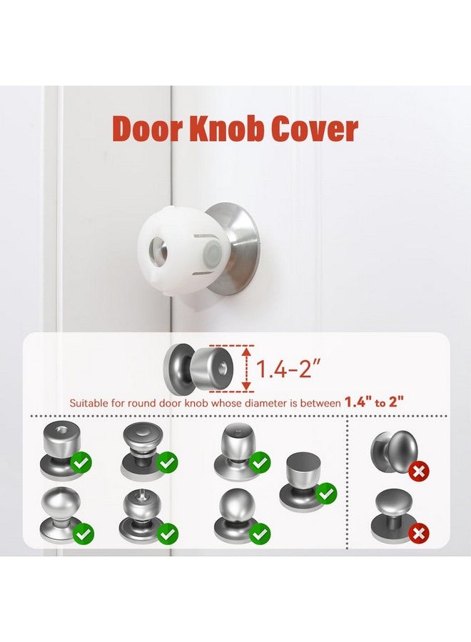 Eudemon 4 Pack Baby Safety Door Knob Covers Door Knob Locks(Not Suit For All Door Knobs) - Image 2