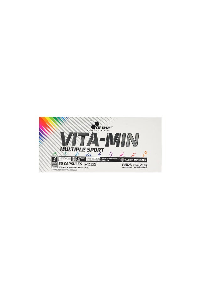 Olimp Vita-Min Multiple Sport, Vitamin And Mineral Mega Caps, 60 Capsules - Image 1
