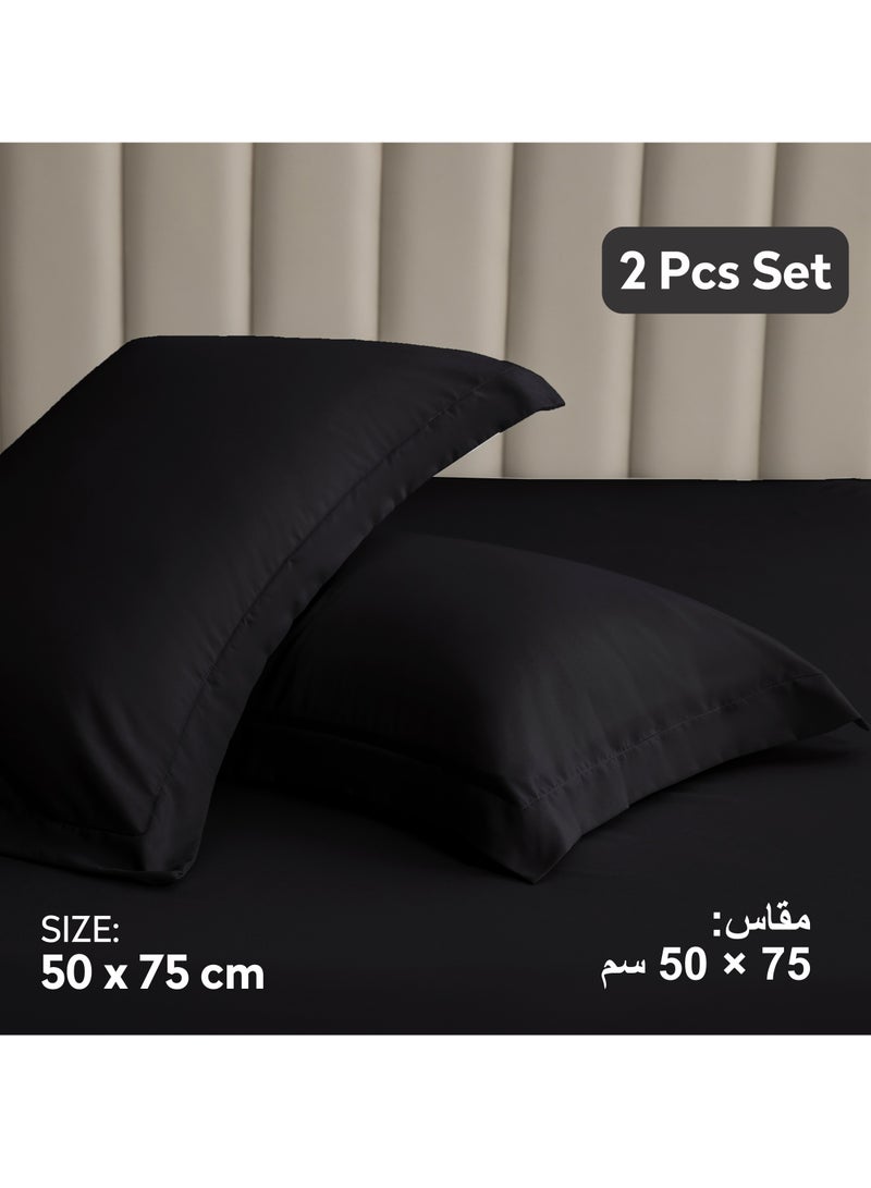 دوناتيلا وسادات من الألياف الدقيقة 2 قطعة غطاء وسادة ناعمة (50 * 75 سم) مع مغلف للإغلاق (بدون وسادة) ، رمادي فحمي - Image 2