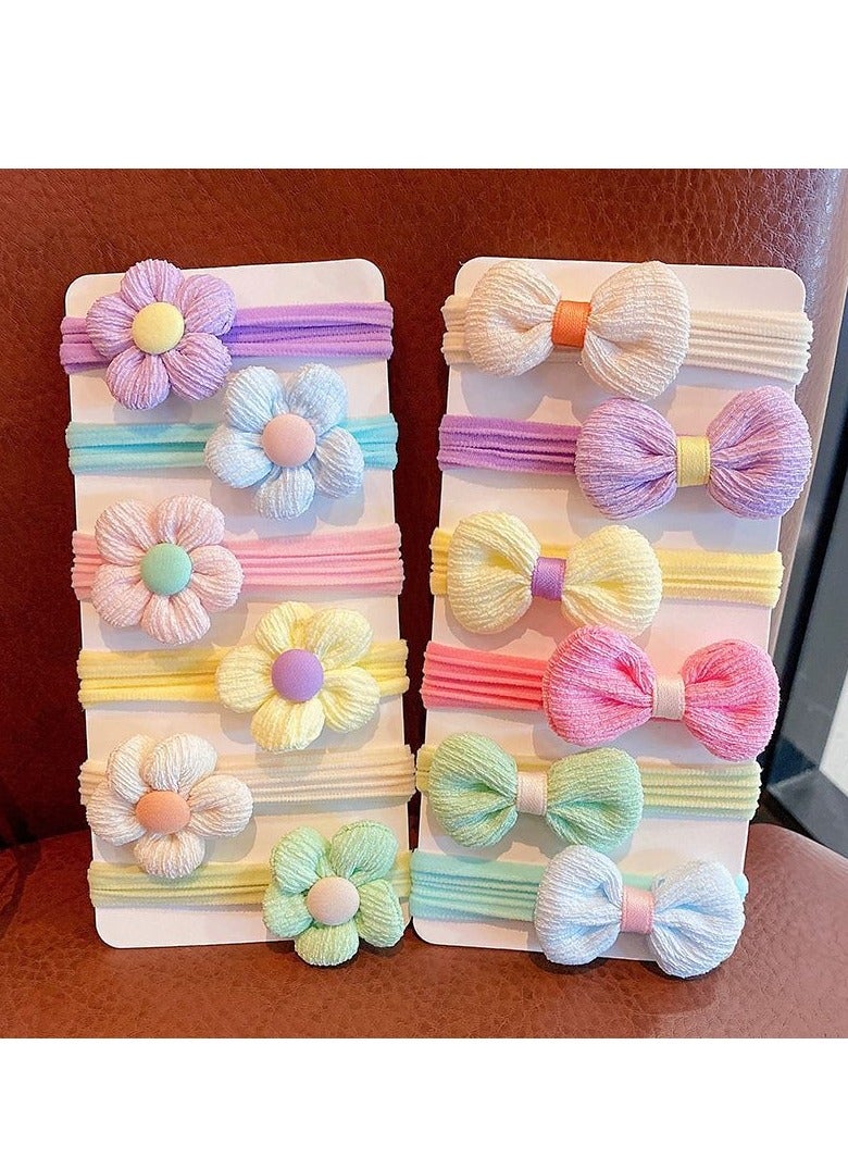 12 حزاما مطاطيا متطورا من أجل الفتيات والأطفال الصغار، وشريطا مطاطية مرنة من أجل الأطفال، وحبال ذيل الحصان - Image 1