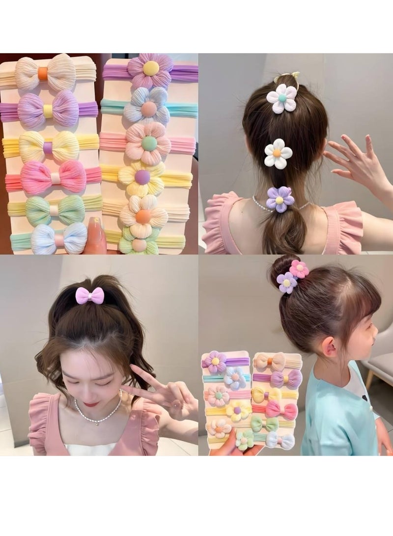 12 حزاما مطاطيا متطورا من أجل الفتيات والأطفال الصغار، وشريطا مطاطية مرنة من أجل الأطفال، وحبال ذيل الحصان - Image 2