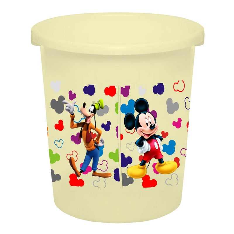 Kuber Industries Disney Team Mickey Print Plastic 2 Pieces DustbinGarbage BinWaste Bin 5 Liters Cream HS_35_KUBMARTS17324 - Image 5