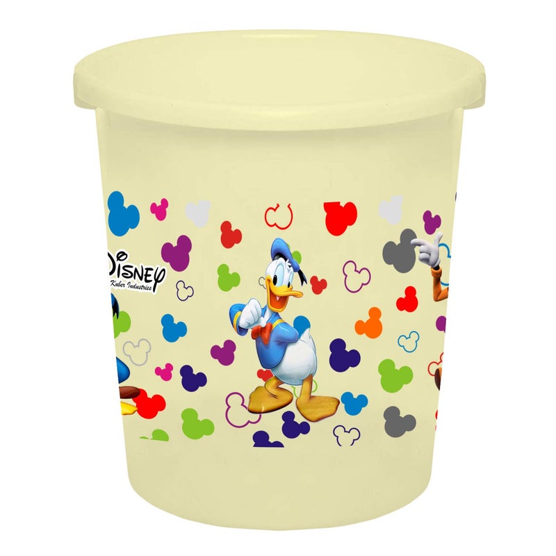 Kuber Industries Disney Team Mickey Print Plastic 2 Pieces DustbinGarbage BinWaste Bin 5 Liters Cream HS_35_KUBMARTS17324 - Image 3