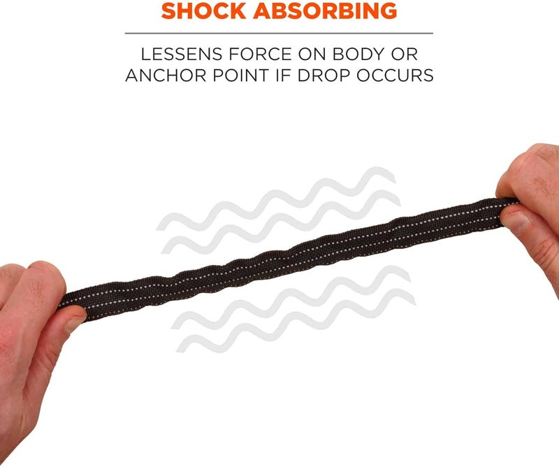 Ergodyne Ergodyne Squids 3100EXT Tool Lanyard with Single Carabiner and Adjustable Loop End Extended Length Black - Image 4