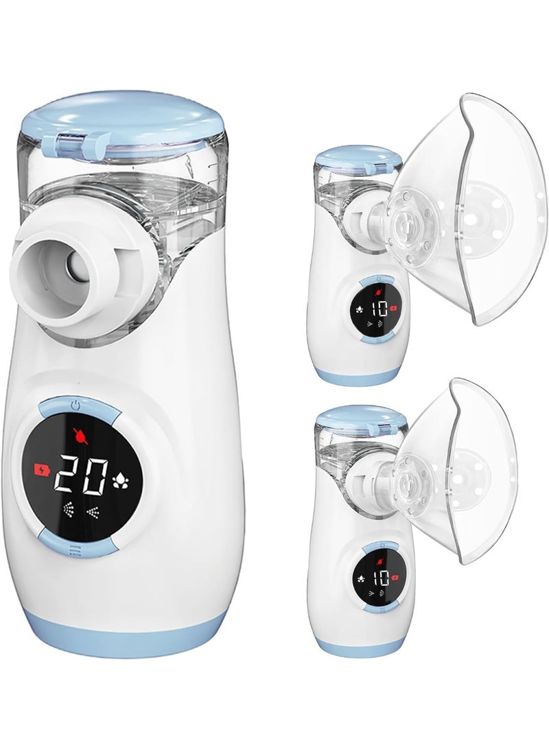 Professional Automatic Handheld Mesh Nebulizer - Portable Ultrasonic Inhaler and Mini Humidifier for Home and Travel - Advanced Respiratory Support System with Dedicated Masks and Mouthpieces - Image 1
