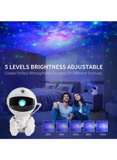 RAQTA Astronaut Star Projector | 360° Rotation Nebula Galaxy Projector Night Light with Magnetic Head | LED Starry Sky Lamp for Bedroom, Kids’ Room & Ceiling Decoration  - Image 5