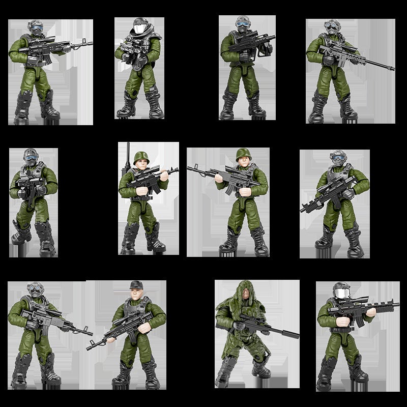 Xiangjun Building Blind Bag Series Simulation Military Man 1:36 Border Defense Force Anti-Terrorism Special Police Model Doll 1050 - Image 4