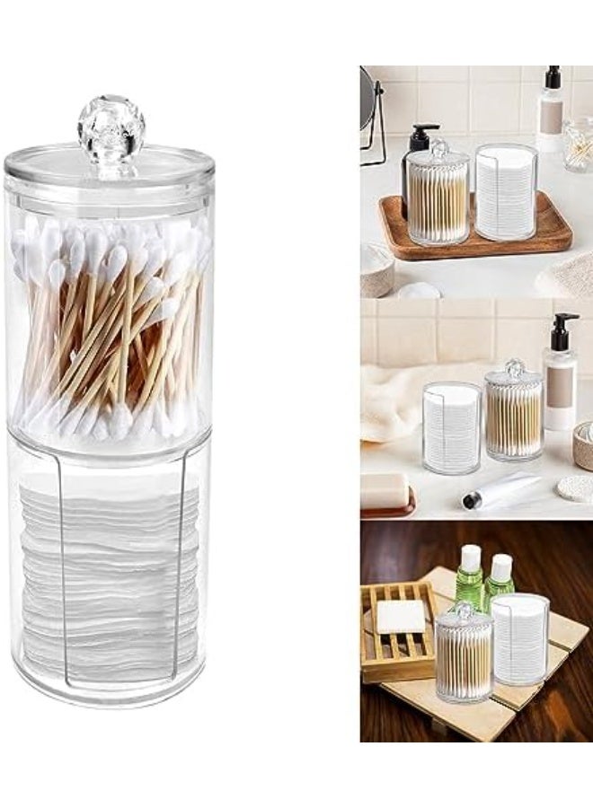 Cotton swab dispenser with lid and transparent cotton swab holder for cotton tissues and hairpins - Image 2