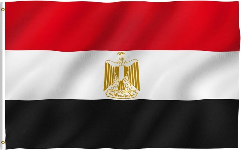 Al Raied ARS® Egypt Flag, Durable & Weather Resistant, Double Stitched, Indoor Outdoor (60X90CM) - Image 1