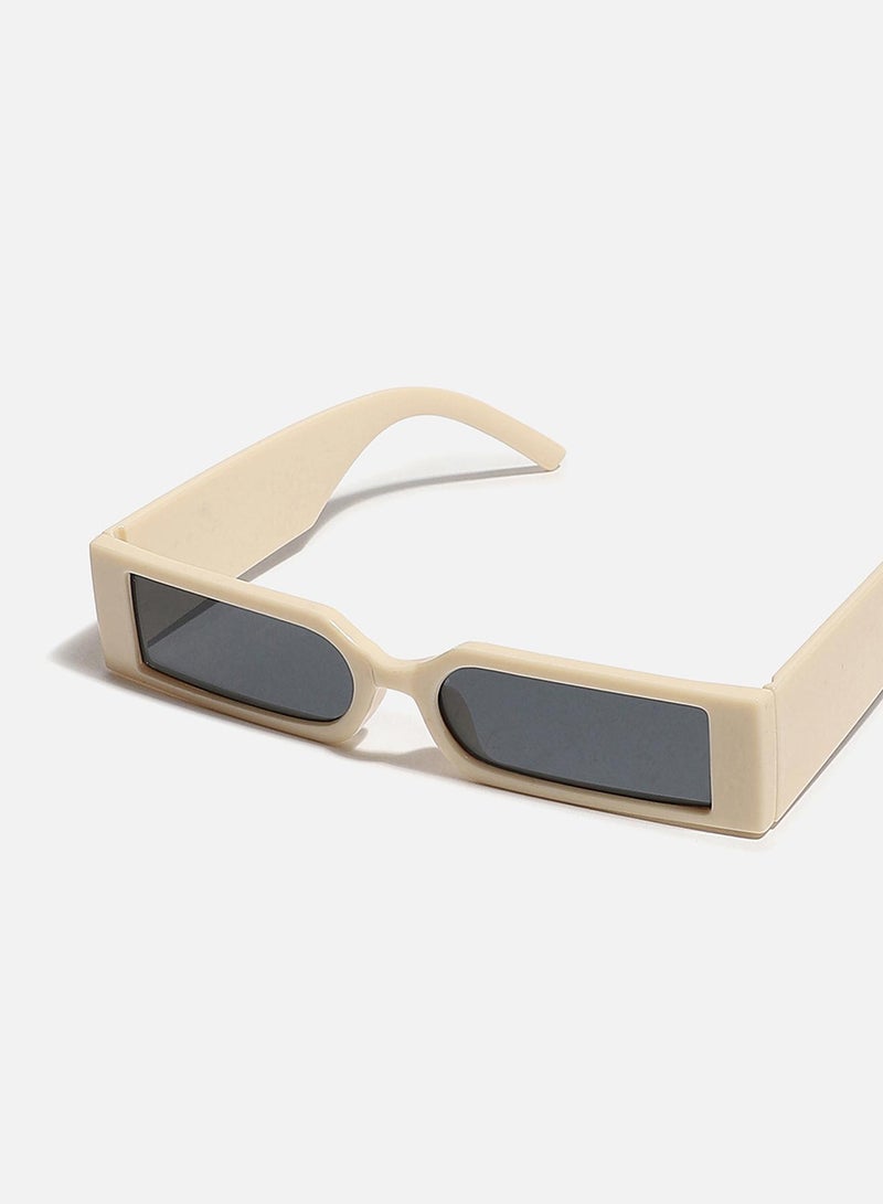 Haute Sauce Beige Rectangular Sunglass  - Image 4