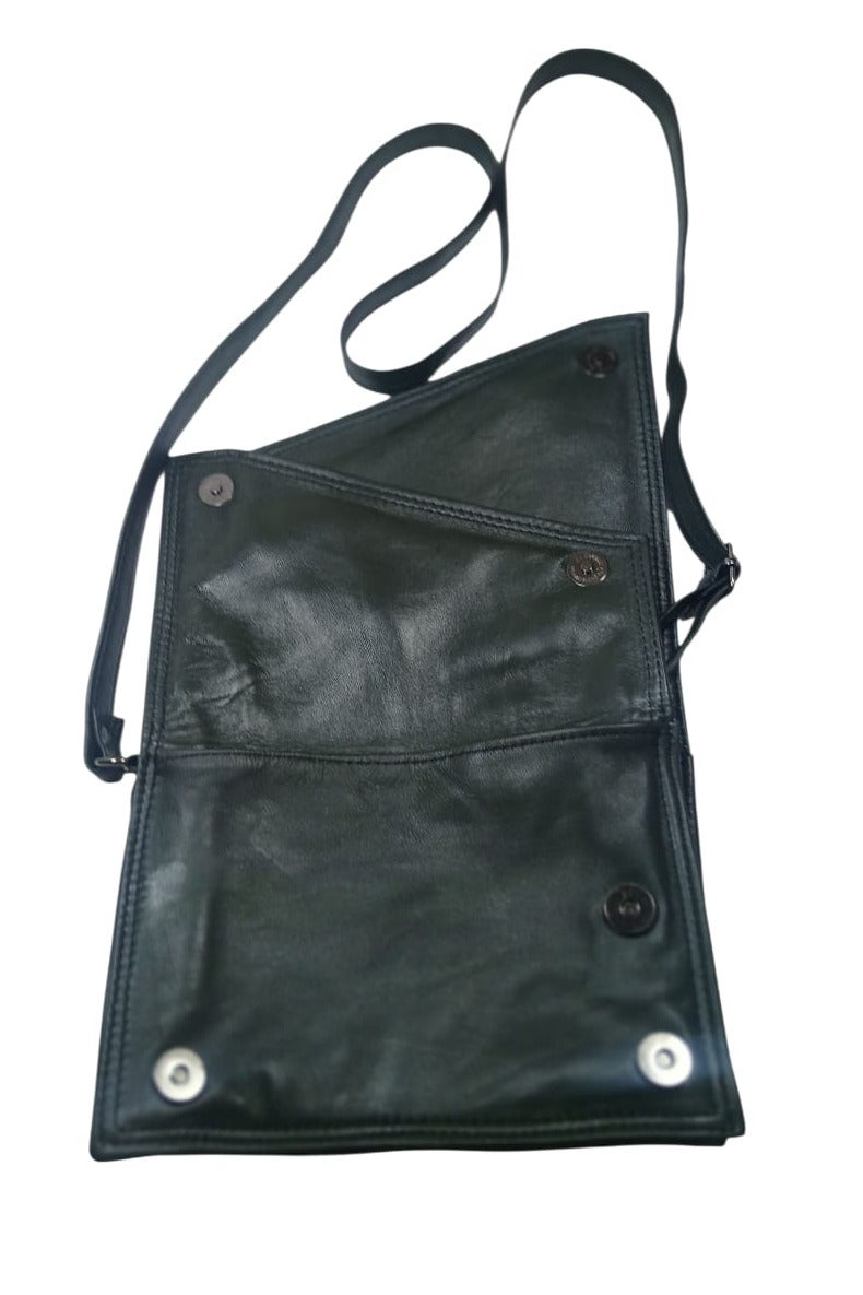 "Genuine Leather Women's Shoulder & Crossbody Bag with Bold Pharaonic Artwork  - Image 3