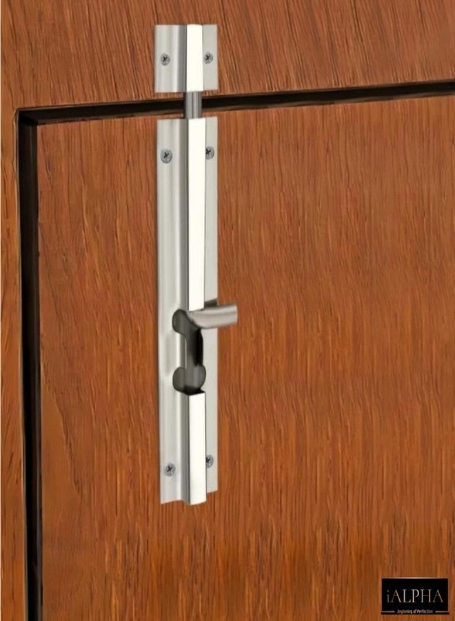 iALPHA® Stainless Steel Door Kit for Single Door/Door Hardware/Door Accessories (16Mm×10 Inch Al-Drop,8 Inch Latch, 7 Inch 2 Handles,7 Inch Tower Bolt and 4 Inch Door Stopper) Silver - Image 3