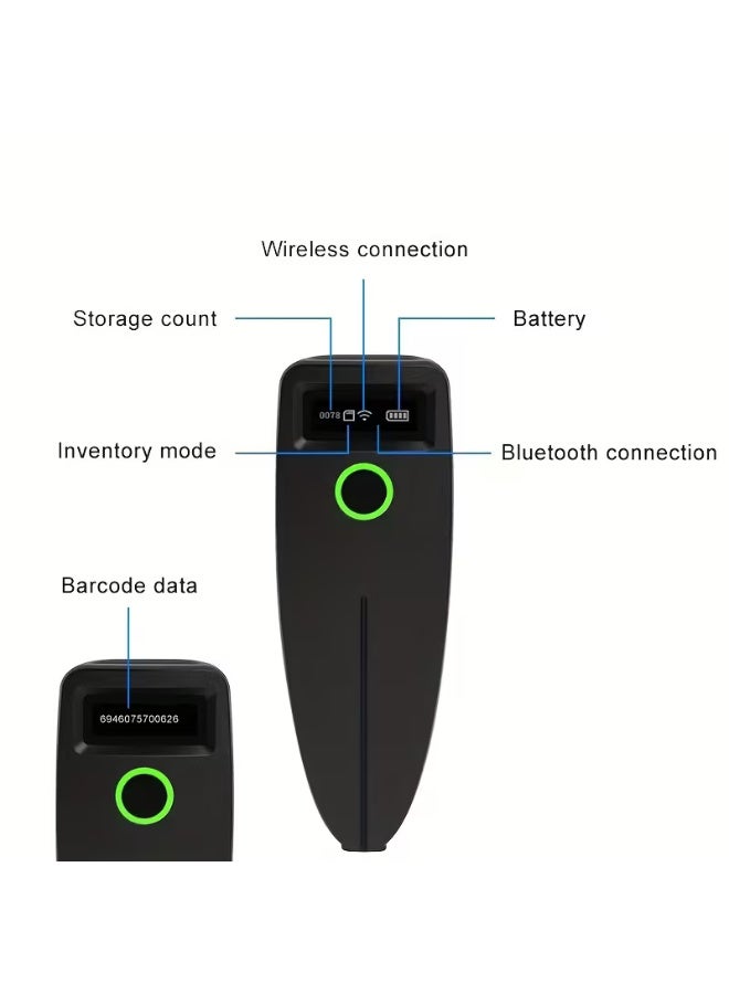 Wireless Scanner, 1D 2D Barcode Scanner, QR Code Scanner, with Storage Function - Image 4