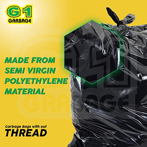 G1 G 1 Garbage Bags | 25 X 30 Inches | Large | 140 Bags | 10 packs| Dustbin Bag | Trash Bag | Black Color - Image 3