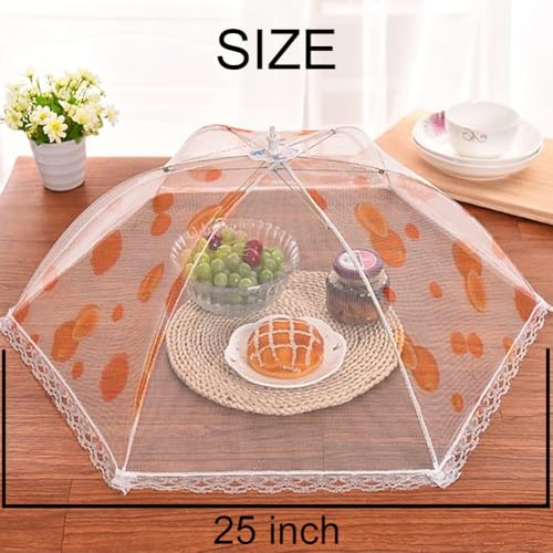 Hodaqe 25 Inch Food Cover for Outside Reusable Food Tent Fruit Cover Pop-up Food Nets Outdoors Mesh Screen Collapsible - Image 2