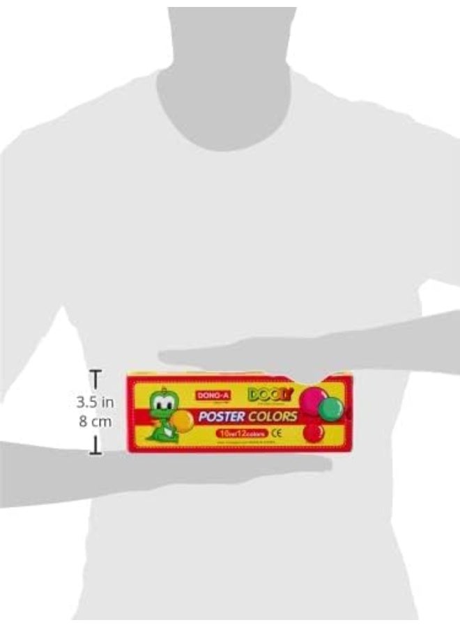Dong-A Dooly Poster Colors, 10 Ml - Set Of 12 - Image 3