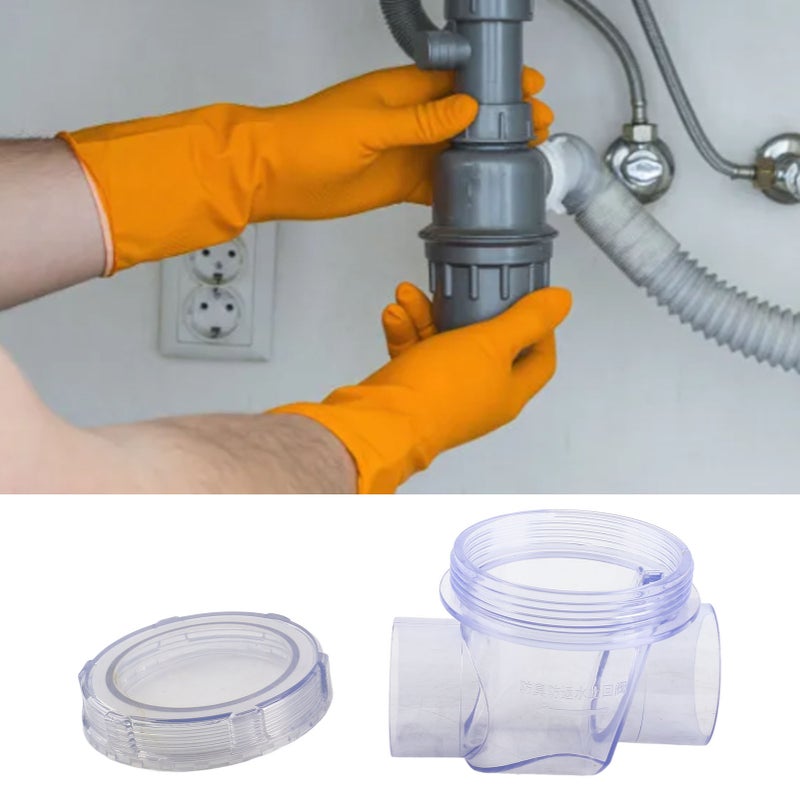 Check Valve Toilet Backwater Backflow Prevention PVC Inline One Way Non Return Valve - Image 1