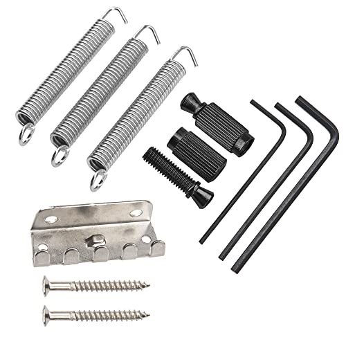 Yootones 1Set Yootones Guitar Tremolo Bridge 6 String Individual Saddle Compatible with Squier Fender Strat Style Electric Guitar Parts (Black) - Image 5