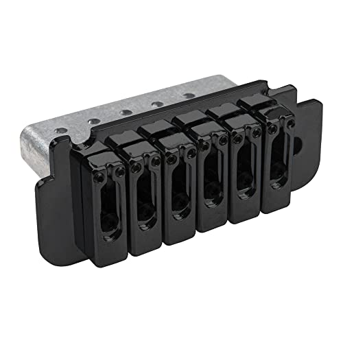 Yootones 1Set Yootones Guitar Tremolo Bridge 6 String Individual Saddle Compatible with Squier Fender Strat Style Electric Guitar Parts (Black) - Image 2
