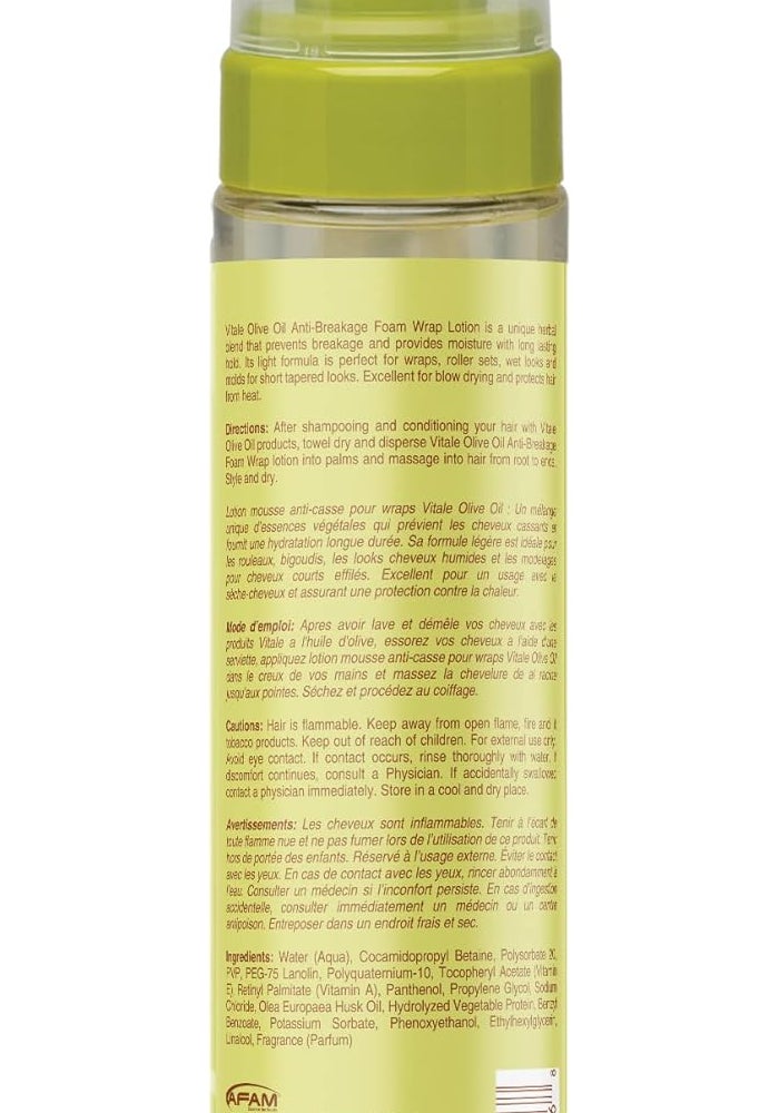 Vitale Olive Oil Foam Wrap Lotion with Vitamin E - 240ml - Image 2