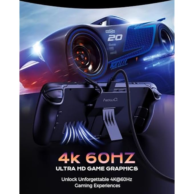 rayihni TRAVEL STEAM DECK DOCK FOR STEAM DECK/OLED, PORTABLE STAND DESIGN USB C HUB WITH TF CARD SLOT, HDMI 2.0 4K@60HZ DISPLAY, 2*USB-A 3.0, USB-C PD 100W MAX, STEAM DECK STAND BASE ACCESSORIES - Image 2