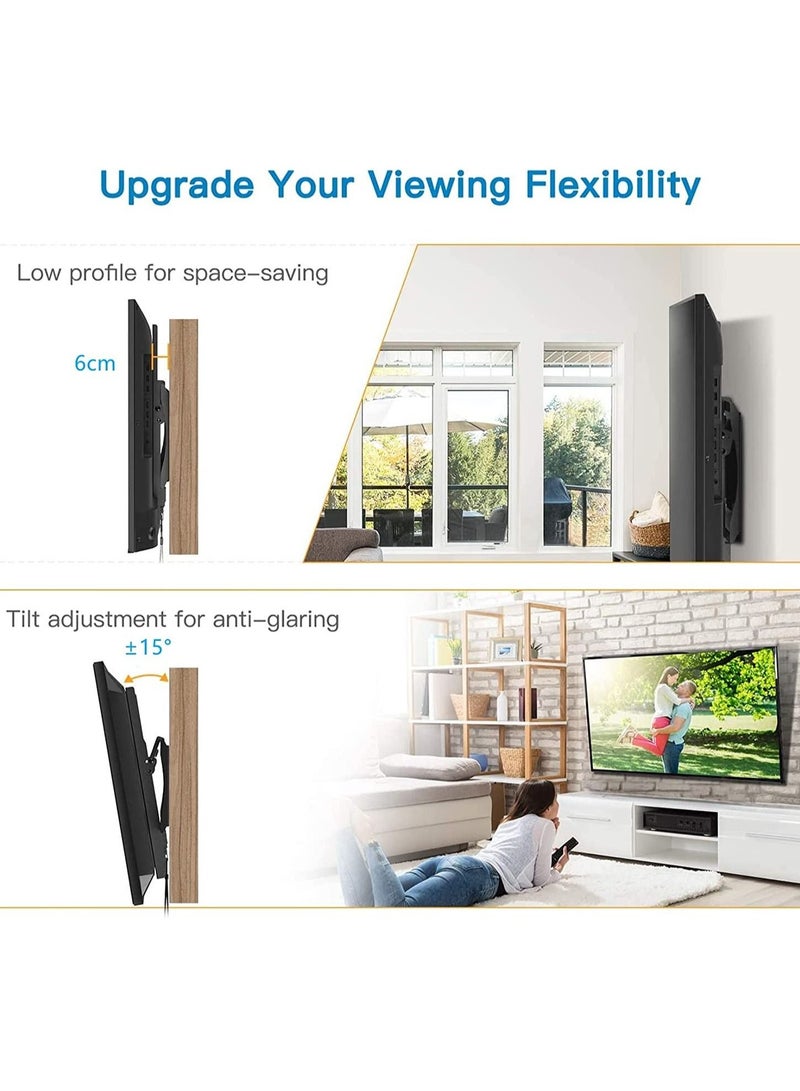 Phone Planet 26" - 75" Fixed TV Wall Mount Bracket, Universal Tilt TV Heavy Duty Wall Mount Adjustable TV Stand for LED LCD OLED Plasma TV with Super Strong 50kg Weight Capacity VESA up to 700 x 400 - Image 5