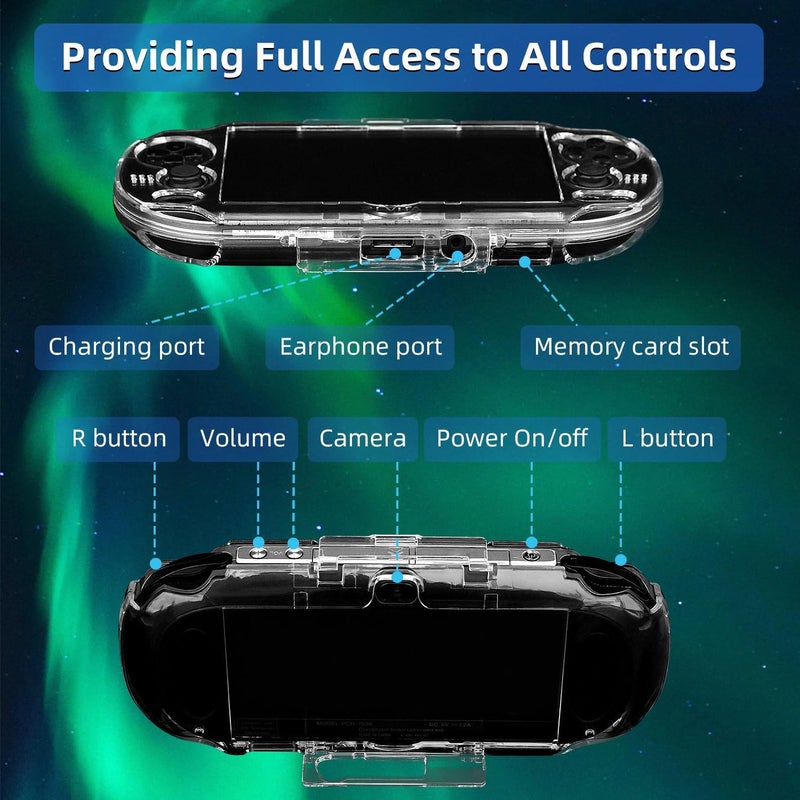 OSTENT Protective Clear Crystal Hard Carry Guard Case Cover Skin for Sony PS Vita PSV 1000 PCH-1000 - Image 5