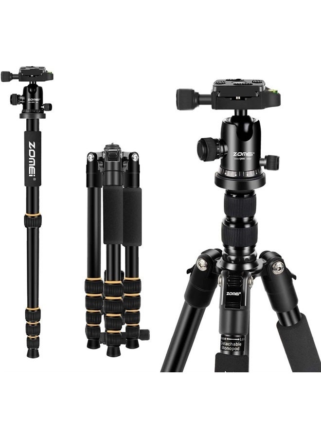 Zomei حامل كاميرا زومي 62" خفيف الوزن لحامل كاميرا DSLR مع رأس كروي وصينية إطلاق سريعة وحقيبة حمل (حامل ألومنيوم) - Image 1