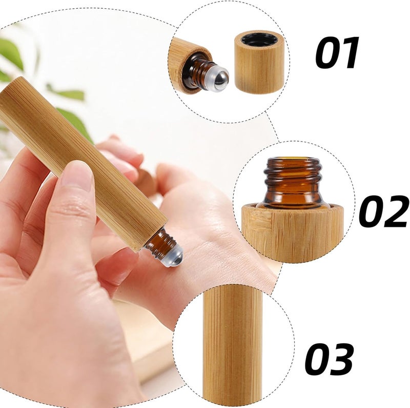 6pcs 10ml Roller Ball Bottles Refillable Empty Perfume Roll-on Bottles for Essential Oil Massage and Travel - Image 3