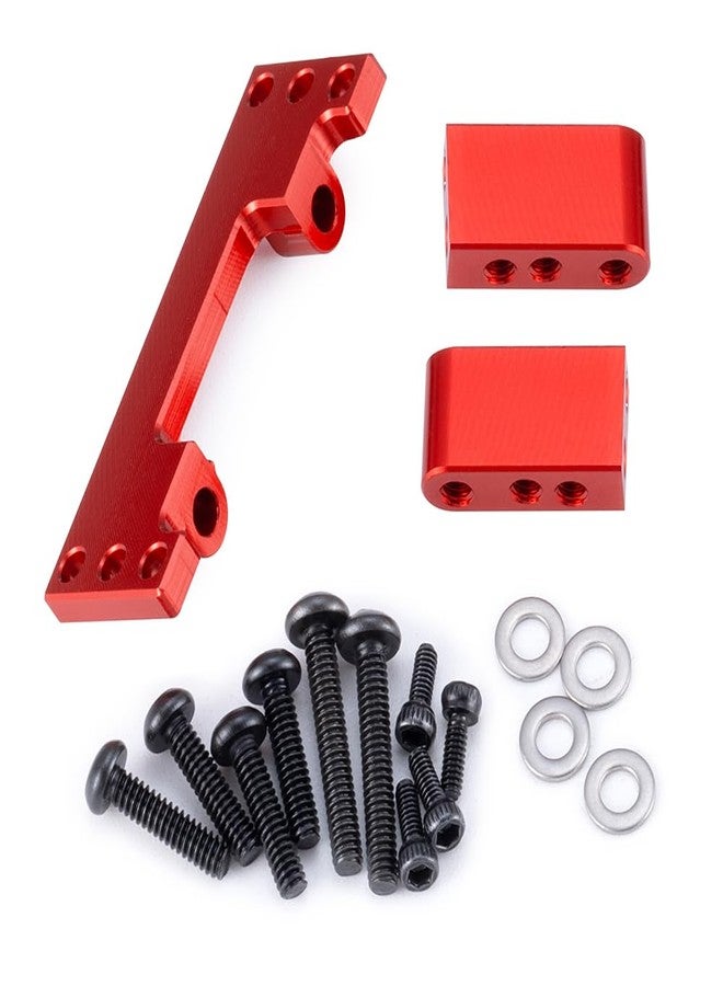MOHERO Aluminum Alloy RC Servo Mount for FMS FCX24 Wagon Smasher V2 K5 1/24 RC Crawler Upgrade Parts(Red) - Image 3