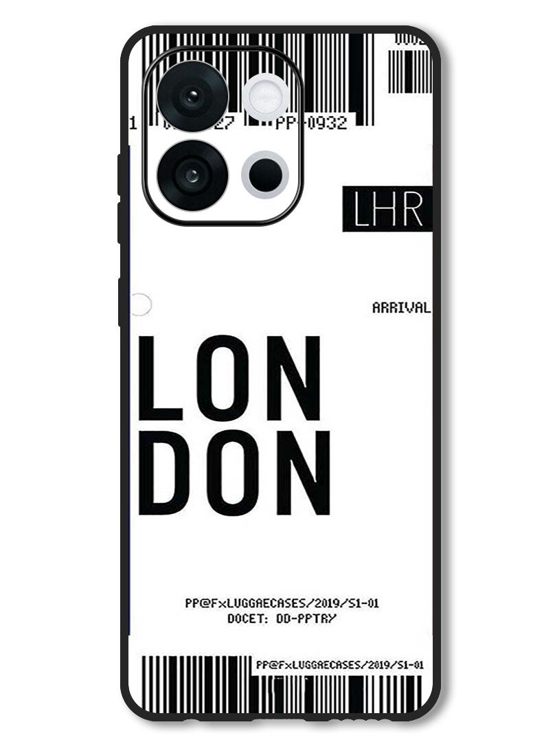 Theodor Case Compatible with OnePlus 13T 6.32 Inch Protection Shockproof Bumper Cover London boarding pass - Image 1