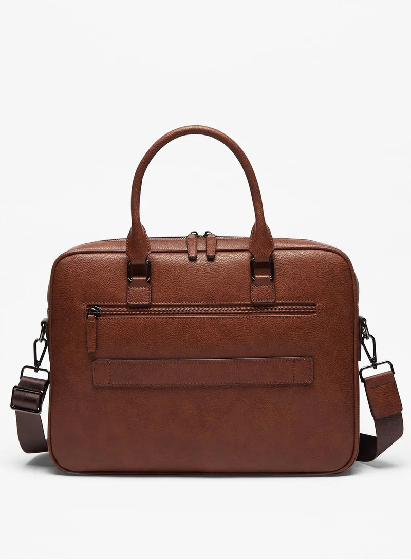 دوتشيني Solid Laptop Bag with Zip Closure
