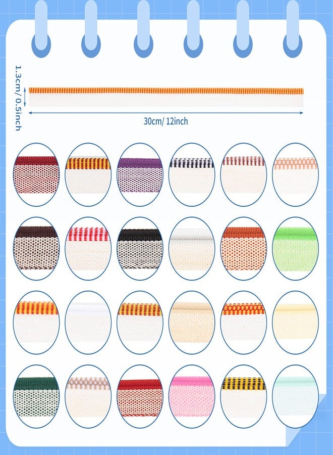 Fuceury 24 Pieces Bookbinding Endbands, 12 Inch 24 Colors Cotton Binding Kit for Decor - Image 2