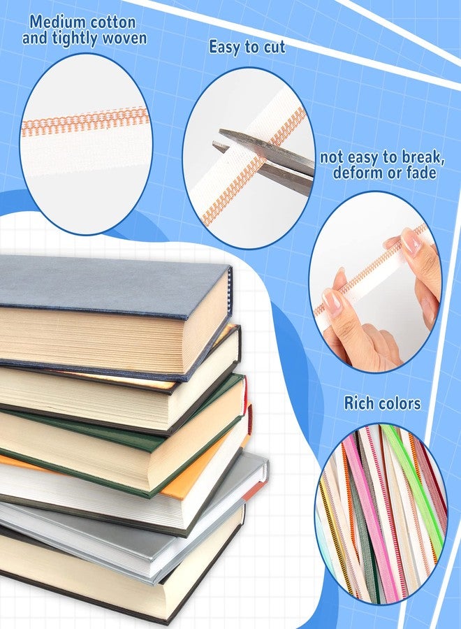 Fuceury 24 Pieces Bookbinding Endbands, 12 Inch 24 Colors Cotton Binding Kit for Decor - Image 4