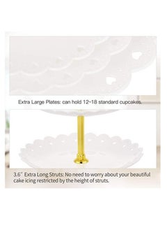 Generic Large 3-Tier Cupcake Stand 10.9Inch Plastic Serving Tray for Wedding Birthday Baby Shower Summer Autumn Party  - Image 5