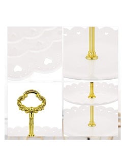 Generic Large 3-Tier Cupcake Stand 10.9Inch Plastic Serving Tray for Wedding Birthday Baby Shower Summer Autumn Party  - Image 2