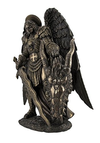 Pacific Giftware Saint Michael Slaying The Evil Dragon Mighty Warrior and Protector San Miguel Statue (10 inch) - Image 2