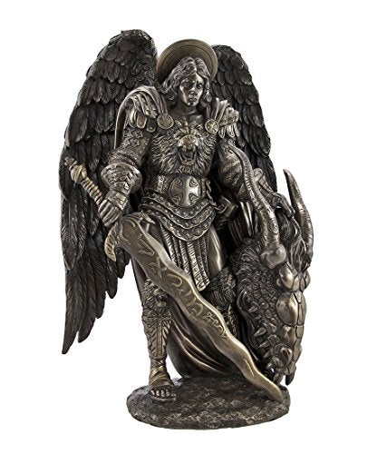 Pacific Giftware Saint Michael Slaying The Evil Dragon Mighty Warrior and Protector San Miguel Statue (10 inch) - Image 5
