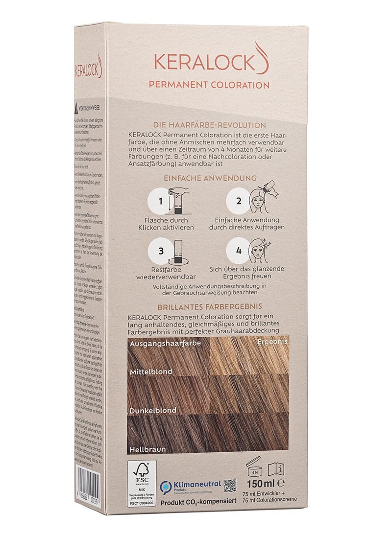 Keralock Permanent Hair Color - 150ml, No Premix Needed, Reusable for Up to 4 Months - All-in-One Dye with Conditioner & Brush (Dark Blonde, 150ml) - Image 2