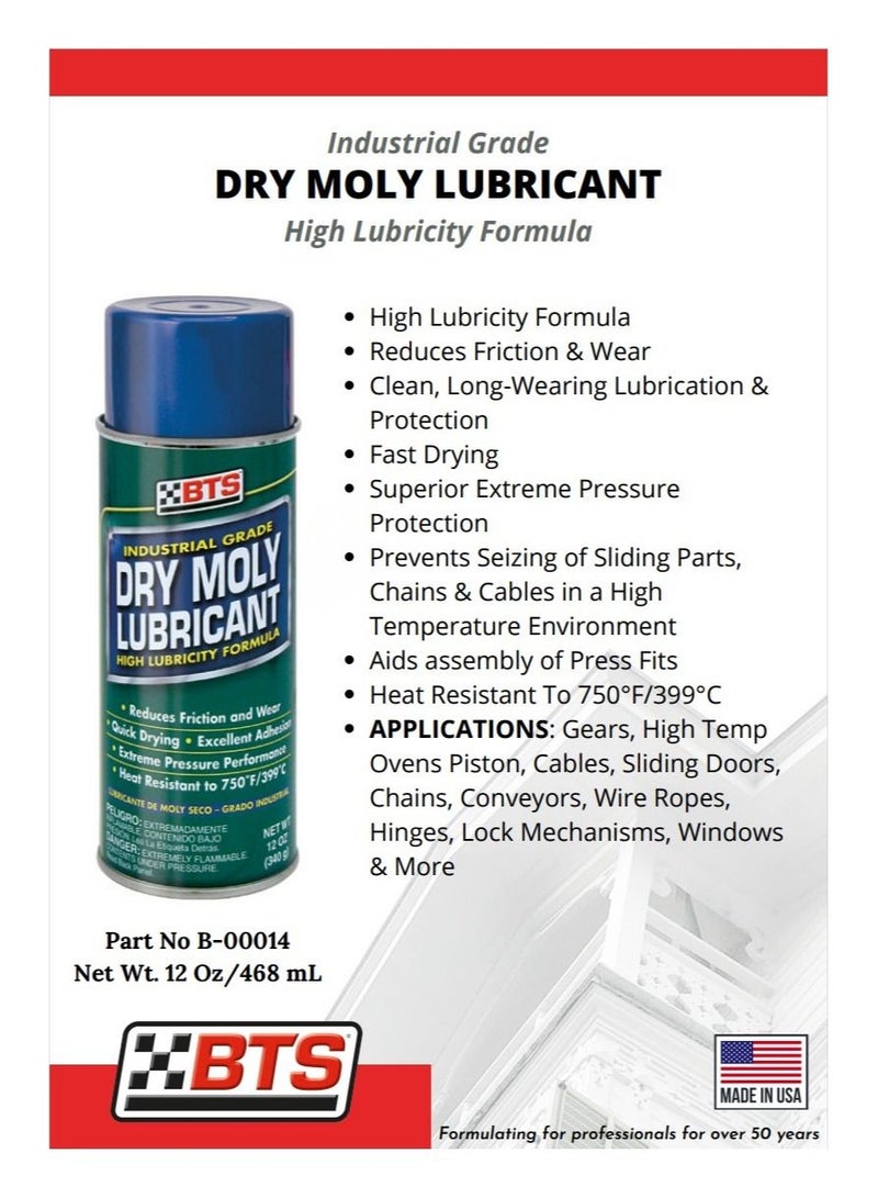 BTS Dry Moly Lubricant High Lubricity Formula 468ml - Image 2