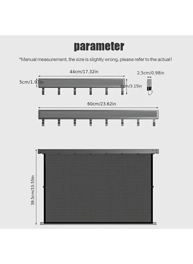 White Mesh Drying Rack 17.32 Inch Foldable Wall Mounted Space Saving Laundry Bathroom Accessories - Image 4