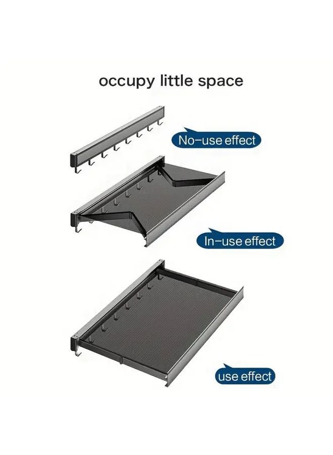 White Mesh Drying Rack 17.32 Inch Foldable Wall Mounted Space Saving Laundry Bathroom Accessories - Image 3