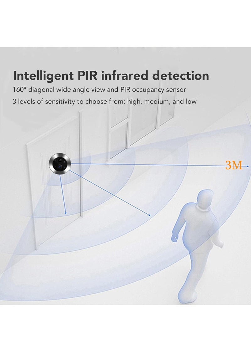 AiQi Video Doorbell, 2MP 1080P Video Doorbell Camera with 4.3inch Screen, Smart PIR Motion Detection, Night Vision, 24 Hour Surveillance Camera for Indoor Outdoor - Image 5