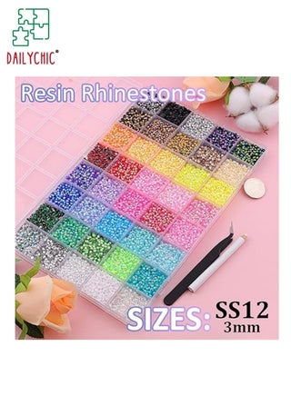 32000Pcs Rhinestones Bedazzling Kit for Crafts with B7000 Jewelry Glue, Rhinestones with Gems Adhesive for Shoes Cloth Fabric for Crafting Diamond Nail Art Graduation Cap Decorations - view 2