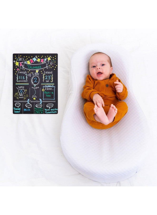 Blue Panda Monthly Baby Milestone Chalkboard First Year Boy And Girl Age Tracking Growth Sign (11.6 X 15.6 In) - Image 3