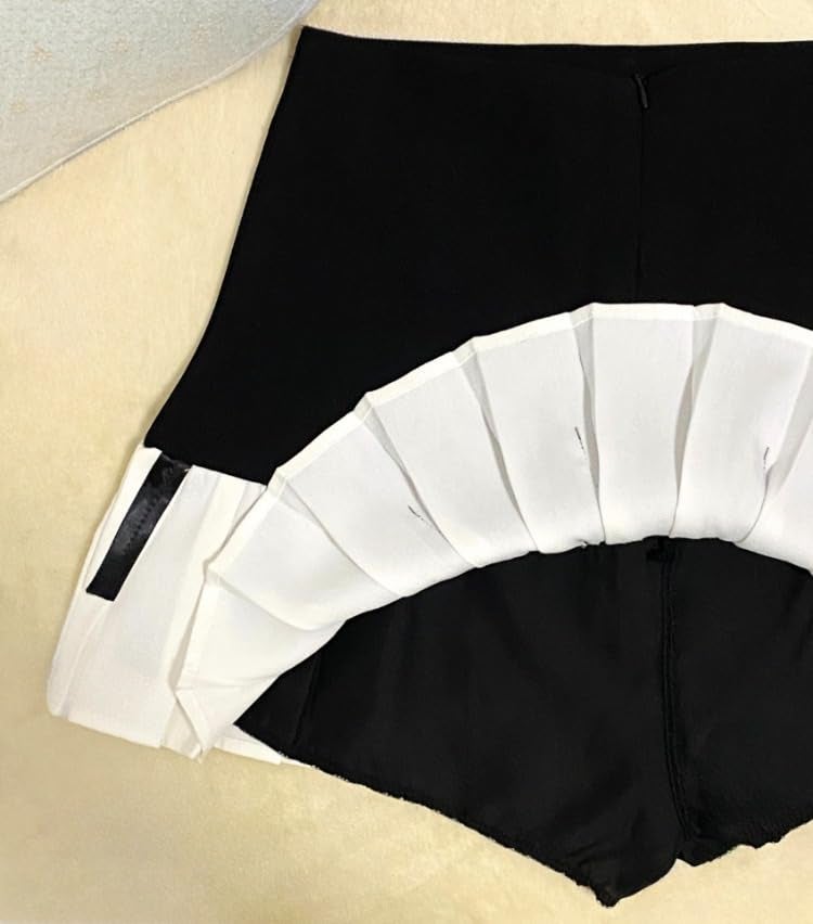 TYATVS Piano Skirt Mini Skirts for Women High Waisted Short Piano Skirt Y2k Harajuku Dark Coquette Aesthetic Grunge (A-Black-1,Medium) - Image 2