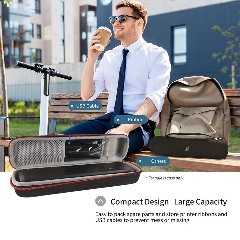 HPRT Hard EVA Storage Case MT800 MT800Q Mobile A4 Thermal Printer, Portable Printer Carry Case, Black Compact and Lightweight, Waterproof and Shock Proof - Image 3