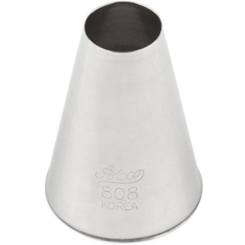 Ateco # 808 - Plain Pastry Tip .63'' Opening Diameter- Stainless Steel - Image 4