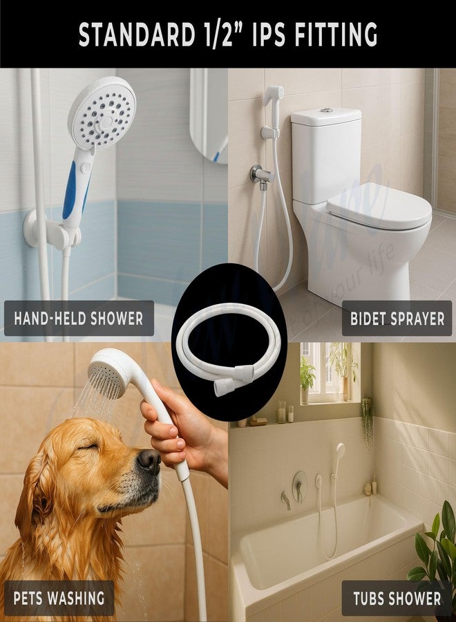 New Ware Shower Tube Connection Pipe for Geysers, Countertop Faucets & Water Taps | PTMT Hot Water Resistant 70°C | White | 2 Meter - Image 5